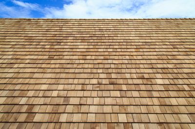 Commercial Wood Shake Roof Installation