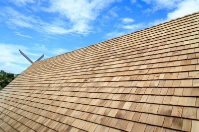 Commercial Wood Shake Roof Installation