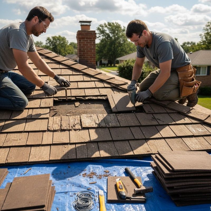 Commercial Wood Shake Roof Repair