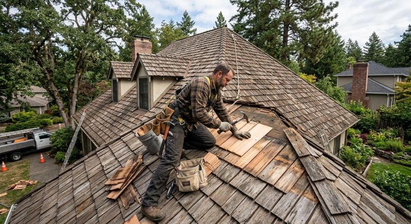 Commercial Wood Shake Roof Repair